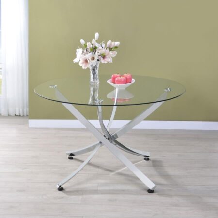 Walsh Contemporary Chrome Dining Table
