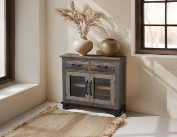 Loft Brown 2 Drawers 2 Doors Server in Brown