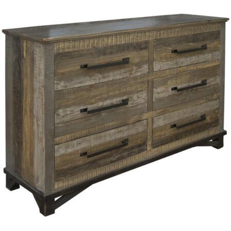Loft Brown 6 Drawer Dresser in Brown