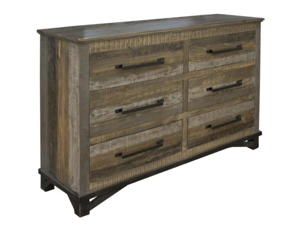 Loft Brown 6 Drawer Dresser in Brown