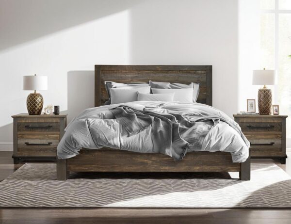 Loft Brown King Platform Bed in Brown