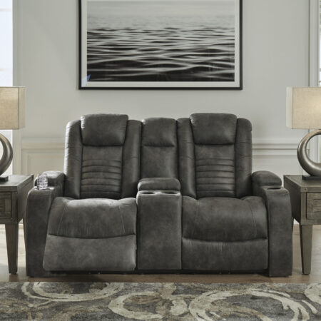 Soundcheck Storm Power Reclining Loveseat with Console - Image 2