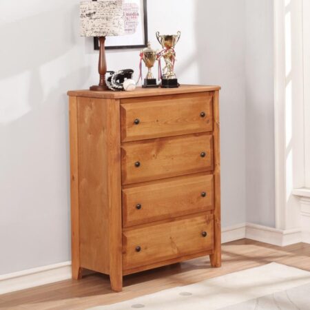 Wrangle Hill Amber Wash Four-Drawer Chest