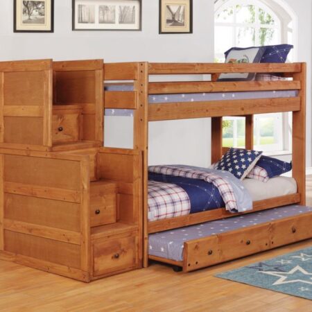 Wrangle Hill Amber Wash Twin-over-Twin Bunk Bed