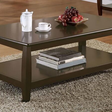 Wood Top Espresso Coffee Table