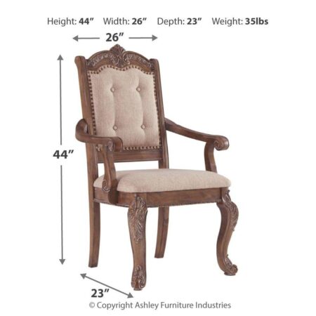 Charmond - Dining Uph Arm Chair (2/cn) - Image 4