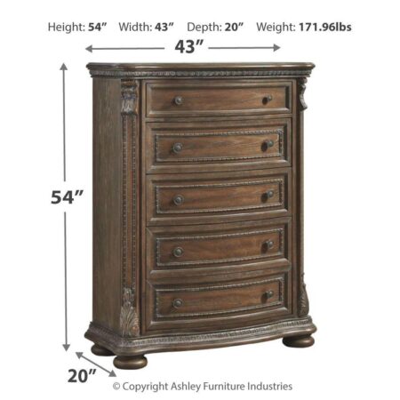Charmond - Five Drawer Chest - Image 4