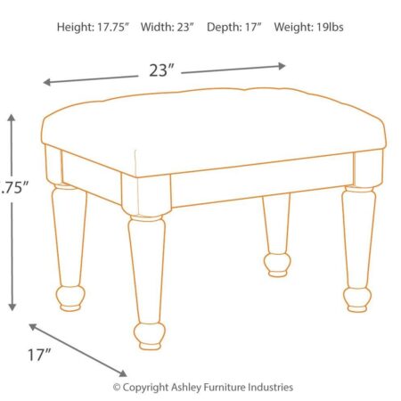 Coralayne - Upholstered Stool (1/cn) - Image 4