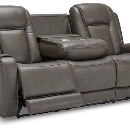 Card Player Smoke Power Reclining Sofa - Image 3
