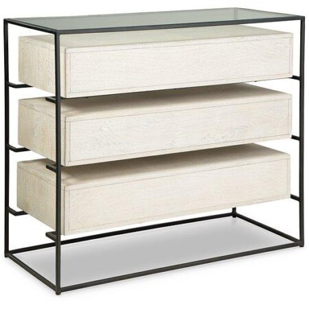 Crewridge Black/Cream Accent Cabinet - Image 6