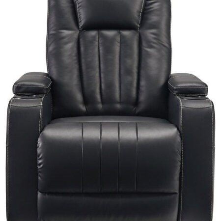 Center Point Black Recliner - Image 4