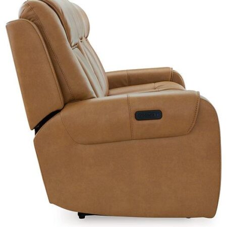 Card Player Cappuccino Power Reclining Sofa - Image 4