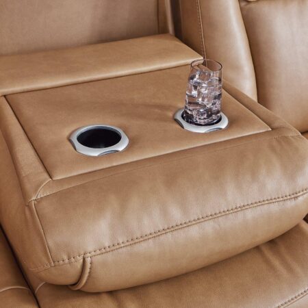 Card Player Cappuccino Power Reclining Sofa - Image 9