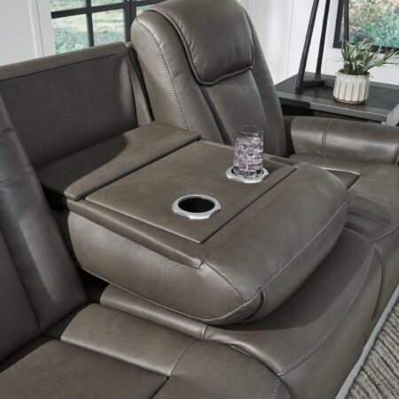 Card Player Smoke Power Reclining Sofa - Image 8