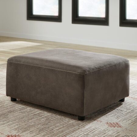 Allena Gunmetal Oversized Accent Ottoman - Image 2