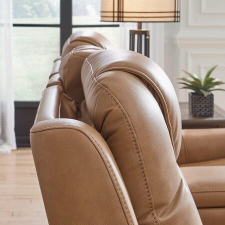 Card Player Cappuccino Power Reclining Sofa - Image 10