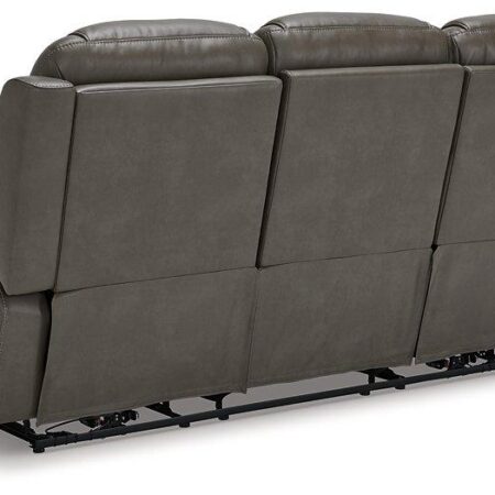 Card Player Smoke Power Reclining Sofa - Image 6
