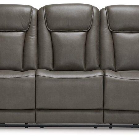 Card Player Smoke Power Reclining Sofa - Image 4