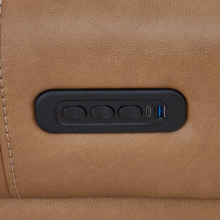 Card Player Cappuccino Power Reclining Sofa - Image 12