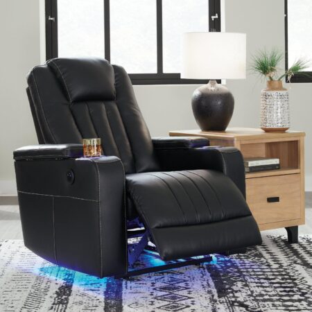 Center Point Black Recliner - Image 9