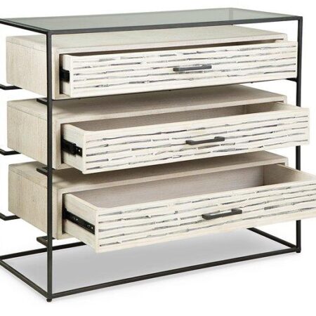 Crewridge Black/Cream Accent Cabinet - Image 3