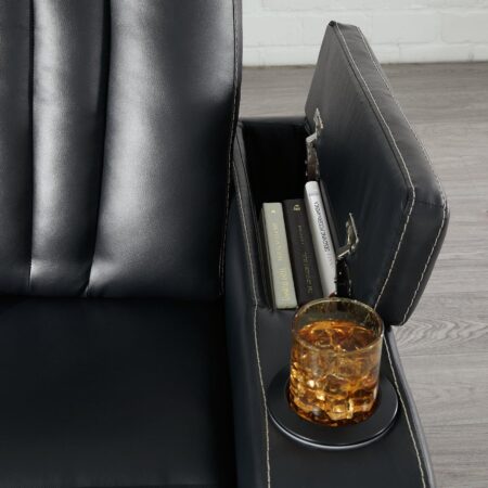 Center Point Black Recliner - Image 12