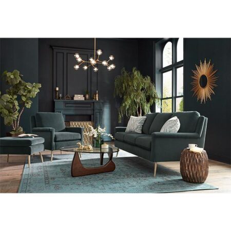 DACEY COLLECTION LEATHER STATIONARY SOFA- S11BNLU - Image 4