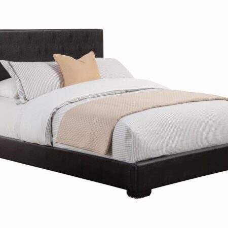 Conner Casual Black Upholstered Queen Bed - Image 2
