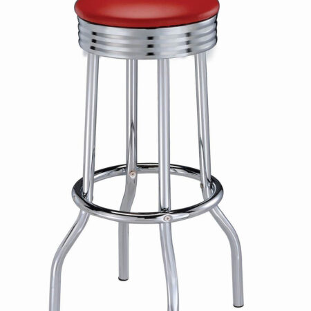 Cleveland Contemporary Red Bar-Height Stool image