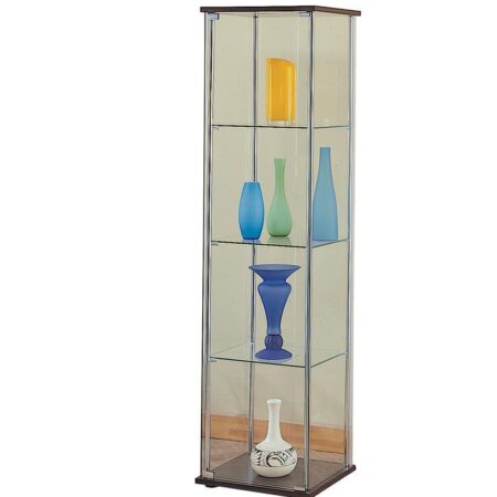 Cappuccino Curio Cabinet with Four Shelves - Image 2