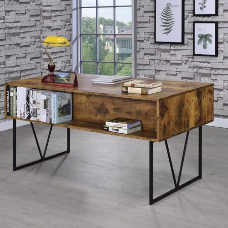 Analiese Industrial Antique Nutmeg Writing Desk image