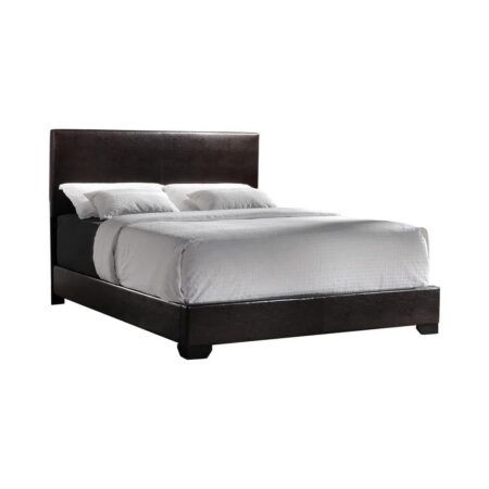 Conner Transitional Dark Brown Upholstered California King Bed - Image 3