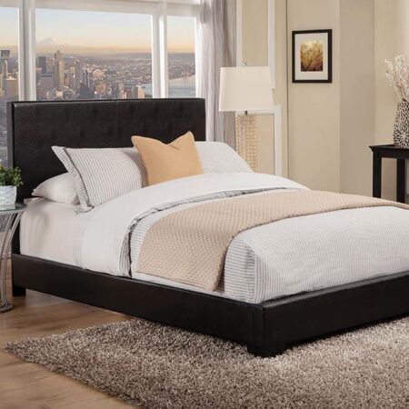 Conner Casual Black Upholstered Queen Bed image