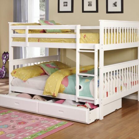 Chapman Traditional White Full-over-Full Bunk Bed image