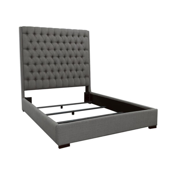 Camille Grey Upholstered King Bed image