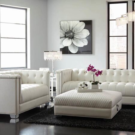Chaviano Contemporary White Two-Piece Living Room Set image