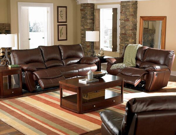 Clifford Motion Dark Brown Reclining Three-Piece Living Room Set image