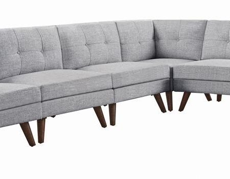 Churchill Modern Grey Ottoman - Image 2