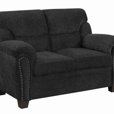 Clementine Casual Grey Loveseat - Image 2