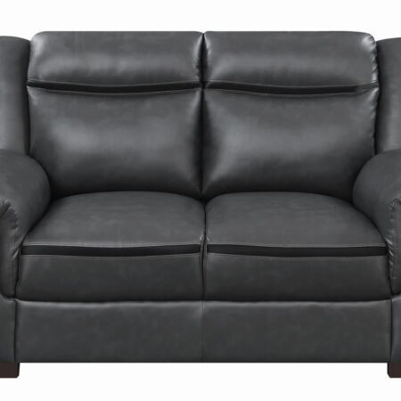 Arabella Contemporary Grey Loveseat - Image 3