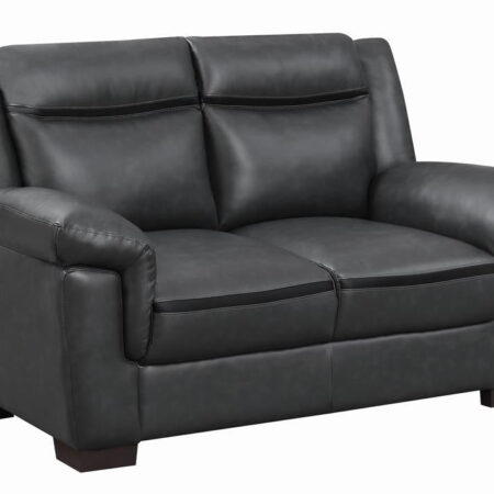 Arabella Contemporary Grey Loveseat - Image 2