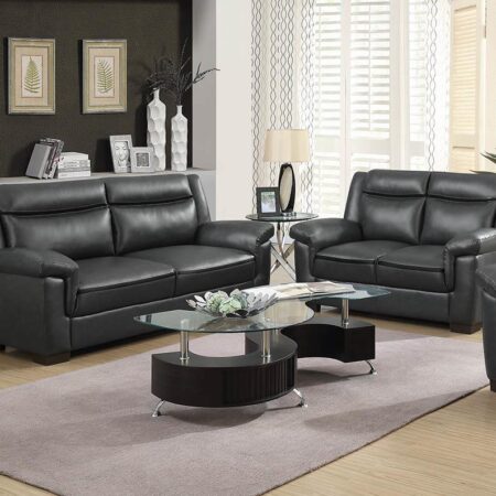 Arabella Brown Faux Leather Two-Piece Living Room Set image