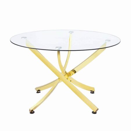 Chanel Modern Brass Dining Table - Image 2