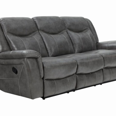 Conrad Transitional Grey Motion Sofa - Image 2