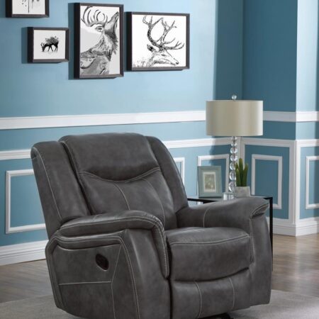 Conrad Transitional Grey Glider Recliner image