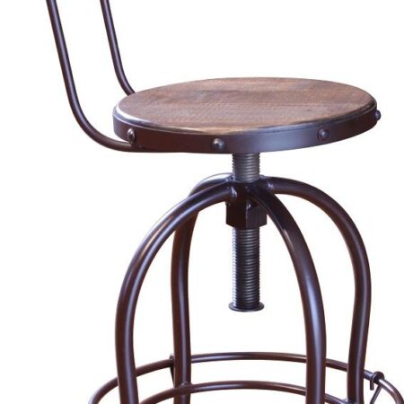 Antique 24-30" Counter Height Barstool in Multi Color (Set of 2) image
