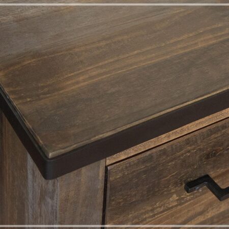 Antique Gray 6 Drawers Dresser in Gray/Brown - Image 4