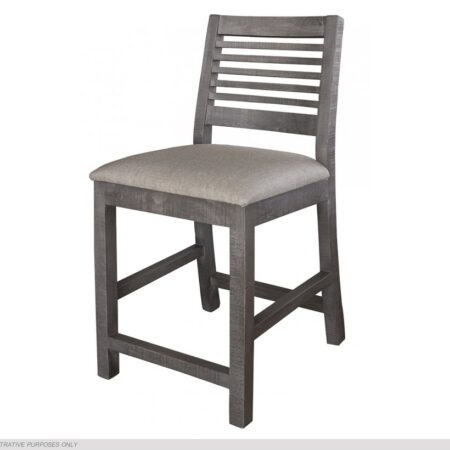 Stone 24" Counter Height Chair in Grey (Set of 2)