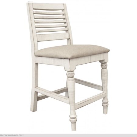 Stone 24" Counter Height Chair in Off White (Set of 2)