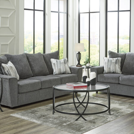 Stairatt Sofa and Loveseat Gravel